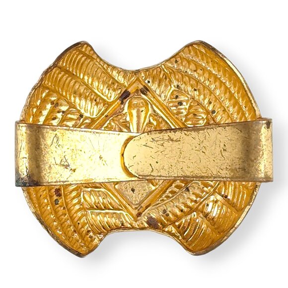 Cub Scout Neckerchief Slide Boy Scouts Tie Clip Blue Gold Toned Wolf Vintage BSA - Picture 8 of 10